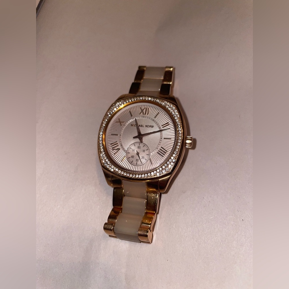 rose gold michael kors watch